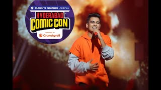 Panther at ComicCon Hyderabad  Up se  Homeopathy  mtvhustle rap comiccon [upl. by Scotney112]