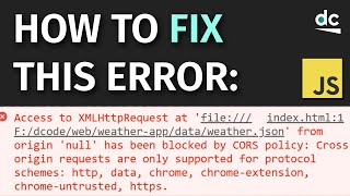 How To Fix quotnull has been blocked by CORS policyquot Error in JavaScript AJAX [upl. by Lennahc]