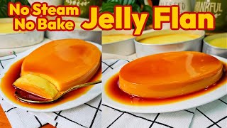 No Bake No Steam JELLY FLAN RECIPE [upl. by Ybrek4]