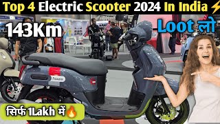 top 5 electric scooter 2024 🔥। top 5 electric scooter in India 2024 electricscooterinindia [upl. by Gnuhc279]