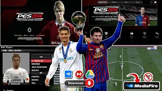 PES 2014 PPSSPP ISO CAMERA PS5 ENGLISH PATER DRURY COMMENTARY BEST GRAPHICS [upl. by Anital]