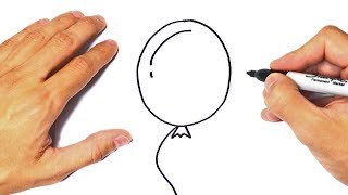 How to draw a Balloon Step by Step  Easy drawings [upl. by Dlabihcra]