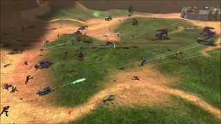 Halo Combat Evolved  Marines vs Covenant on Blood Gulch [upl. by Nylekcaj]