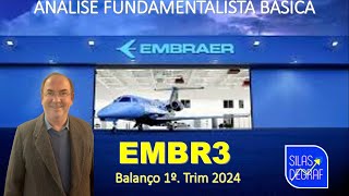 EMBR3  EMBRAER SA ANÁLISE FUNDAMENTALISTA BÁSICA PROF SILAS DEGRAF [upl. by Reitrac]