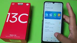 how to decrease display size in Redmi 13c  Redmi 13c decrease display size settings [upl. by Aitercal]
