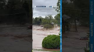 House Swept Away in Severe Tunnel Road Flooding [upl. by Imogen]