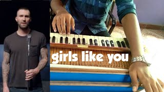 Maroon 5  girl like you song in harmonium [upl. by Alit]