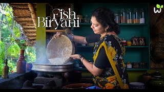 FISH BIRYANI RECIPE  Taste of Kingfish Biryani  My Village Lifestyle  Traditional Cooking Style [upl. by Paviour]