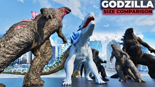 Godzilla 3D Size Comparison Evolution 2024  3D Comparison  3D Size Comparison [upl. by Anauqahc]