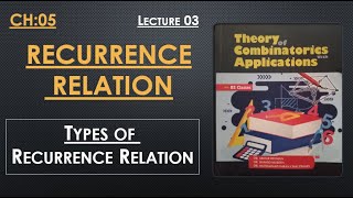 Recurrence Relation and its Types  Examples  Lecture 03  Combinatorics Theory [upl. by Aztiray943]