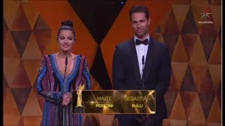 Maite Perroni y Sebastian Rulli Presentando Categoria Mejor Telenovela en Premios TV Y Novelas 2019 [upl. by Eniledam]