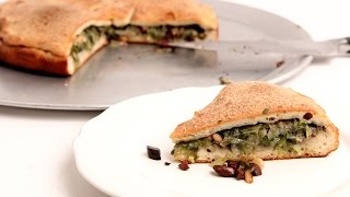 Escarole Stuffed Pizza Recipe  Laura Vitale  Laura in the Kitchen Episode 875 [upl. by Nnairak]