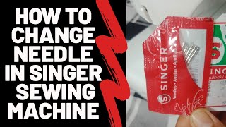 How to adjustsetCHANGE NEEDLEsui in Singer sewing machinemust watch part12UrduHindi [upl. by Kristo]