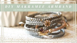 DIY Armband Makramee Technik amp Verschluss [upl. by Wichman793]