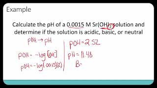 Example of Strong Base and Solving for H3O given pH [upl. by Joletta]