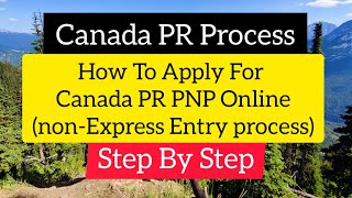 Canada PR PNPHow To Apply For Canada PR Online PNP [upl. by Power811]