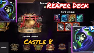 Castle Crush 🔥 Reaper Deck Use Castle 8 Gameplay ☠️ Best Deck Castle [upl. by Rickert149]