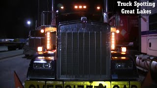 4 Kenworth W900 Truck At London Ontario Truck Stop [upl. by Pellet]