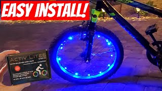 HOW TO INSTALL LED BIKE LIGHTING  LED BIKE WHEEL LIGHTS  ACTIV LITES FROM ACTIV LIFE [upl. by Assanav430]