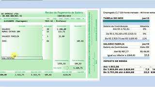 CONTRA CHEQUE  SUA EMPRESA ESTÁ PAGANDO CORRETO CÁLCULO TABELA  JAN19 [upl. by Nala693]