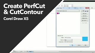 HOW TO Create CutContour amp PerfCutContour in Corel Draw X5 [upl. by Nailuj]