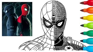 Iron Spider Coloring Pages Stealth Suit SpiderMan Far From Home spidermancoloringpages [upl. by Marten]