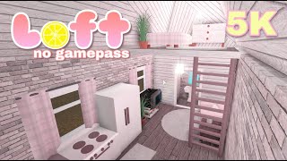 5K No Gamepass Girly Loft  TUTORIAL  Bloxburg [upl. by Oremo]