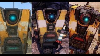 Borderlands Claptrap voice comparison in all 3 main games [upl. by Nochur]