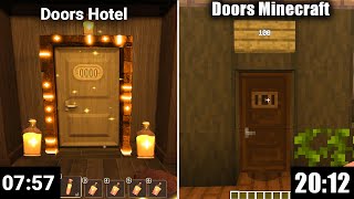 DOORS THE HUNT Vs │MINECRAFT THE HUNT 4K RTX ON FULL Walkthrough [upl. by Cordier]