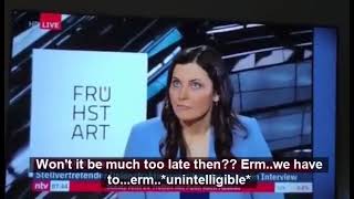 German TV presenter Clara Pfeffer collapsed live on air Feb2022 [upl. by Ahsimak]