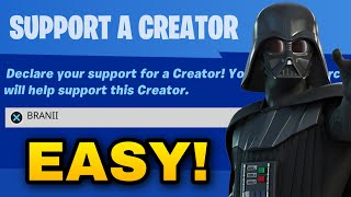 HOW TO GET A SUPPORT A CREATOR CODE IN FORTNITE CHAPTER 3 SEASON 3 [upl. by Rekrap]