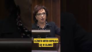 ELŻBIETA WITEK OSTRO ODPALIŁA SIĘ W SEJMIE AŻ WYŁĄCZYLI JEJ MIKROFON sejm [upl. by Nnyleuqaj]