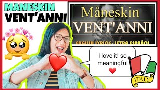 MANESKIN  VENTANNI LYRICS REACTION [upl. by Kilian]