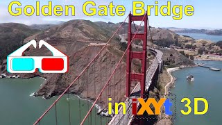 Golden Gate Bridge San Francisco California in iXYt 3D redblue anaglyph video [upl. by Kcirrad]