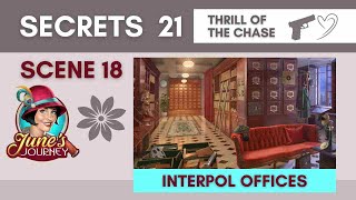 June’s Journey Secrets 21  Scene 18 Interpol Offices Silhouette Mode  Thrill of the Chase [upl. by Marteena]