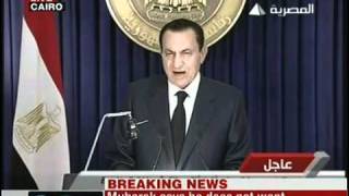 hosni mubarak 01 february 2011 speech on egyptian uprising [upl. by Sheryl804]