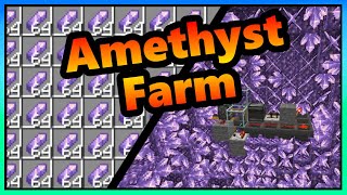 Amethyst Farm AUTO AFK in Minecraft  120  121  Minecraft Farm Guide [upl. by Eico]