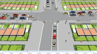 Traffic simulation in 3D  SimWalk Road Traffic Simulator [upl. by Snyder]