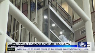 VIDEO Broken elevators cause chaos at Mobile Government Plaza [upl. by Yarg695]