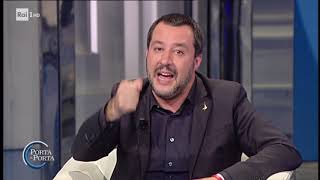 Matteo Salvini sullimmigrazione  Porta a porta 29112018 [upl. by Anallese]