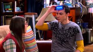 The Big Bang Theory  Sheldon plays quotHeads Upquot with Amy Tesla S08E09 HD [upl. by Albert543]