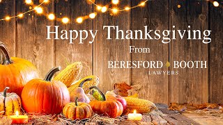 Happy Thanksgiving from Beresford Booth [upl. by Eneli]