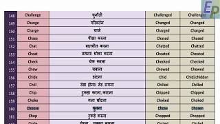 Verbs  Verb list pdf with hindi meaning  A to Z verb list with Hindi meaning Part1 [upl. by Sisile]