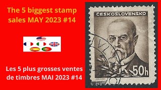 The 5 biggest stamp sales MAY 2023 14  Les 5 plus grosses ventes de timbres MAI 2023 14 [upl. by Perni]