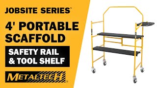 METALTECH JOBSITE SERIES 4 High Portable Scaffold Work Platform [upl. by Tracie]