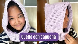 🧶Cuello con Capucha fácil tejido a Crochet todas las tallas🧶Crochet Hood and all sizes [upl. by Alleuol778]