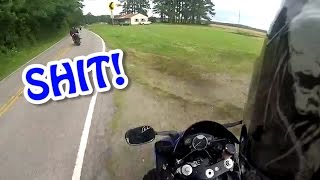 Almost Crashed Group Ride 110mph Hitting Corners Long Motorcycle Commute [upl. by Madriene]