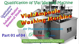 Qualification of Vial washing machine part 01 of 04 Soluble matter removal study  Validation [upl. by Barnie897]