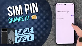 Google Pixel 8  How to Change SIM PIN • 📱 • 🔢 • 🔐 • Tutorial [upl. by Adnalra]