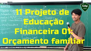 11 Educação Financeira 01 Início do projeto quotOrçamento familiarquot [upl. by Tanah536]